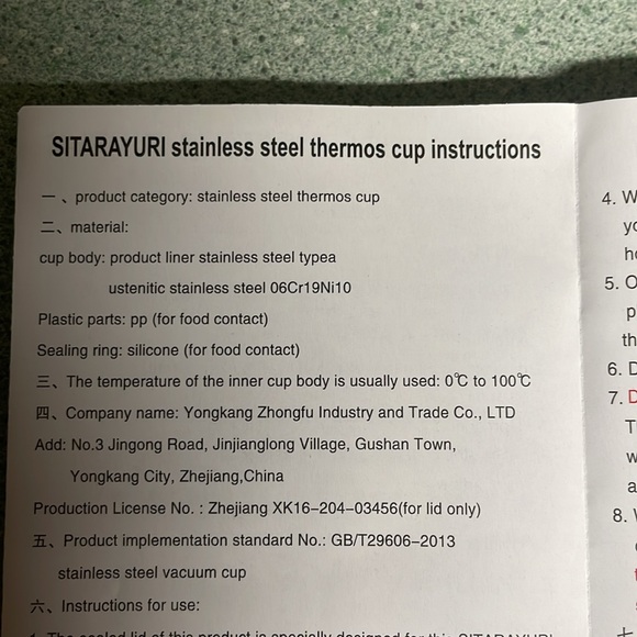 40 ounce vacuum insulated cup with handle stainless steel thermos (hot/cold) - Picture 6 of 10